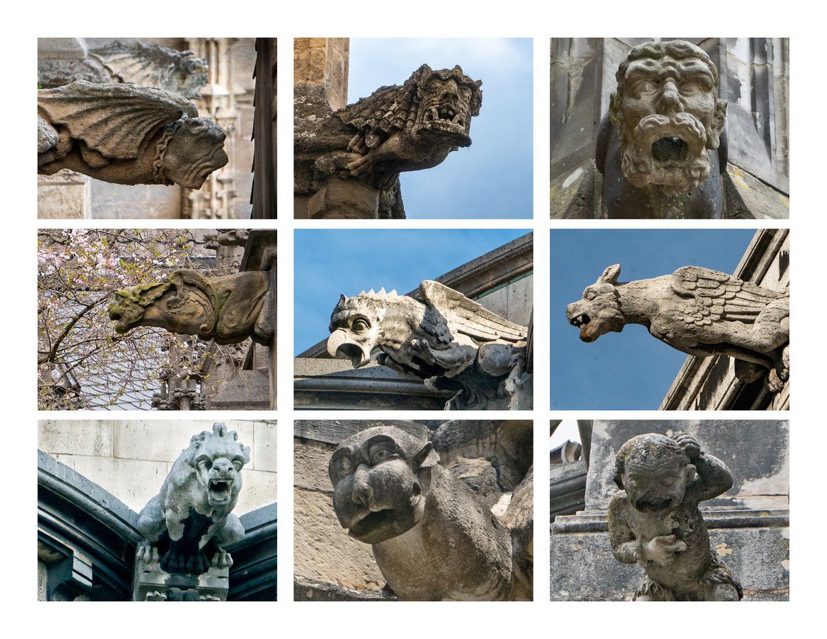 TodaysExpats's tweet photo. #Gargoyles with a spout designed to convey water from a roof and away from the side of a building, thereby preventing rainwater from running down masonry walls and eroding the mortar between. https://t.co/H58Eoc5WXc