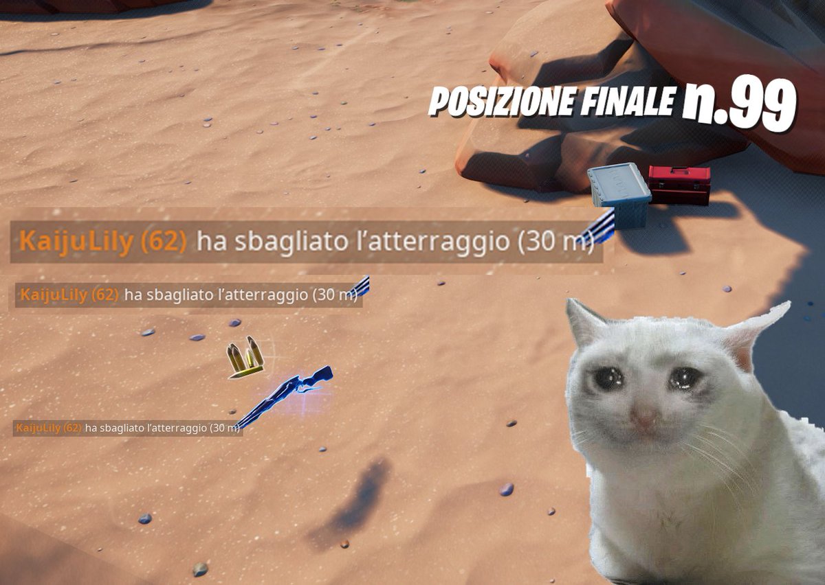 lilynyan_vt's tweet photo. Translation:
Final Position n.99 /100
KaijuLily (62) failed the landing (30m)
tl;dr ᵢ fₒᵣgₒₜ ᵢ wₐₛ ᵢₙ ₕₒₒₘₐₙ fₒᵣₘ
#LilyVSFornite #Offlive https://t.co/WOrfPAxLj6