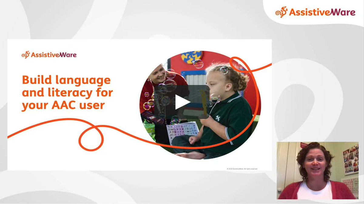 AssistiveWare's tweet photo. Watch and learn how to build language and literacy while keeping your #AAC user engaged from this on-demand webinar: https://t.co/Iny6w1R3sc
#AACtraining #SLPs #TherapistTwitter https://t.co/EistDJ5DYb
