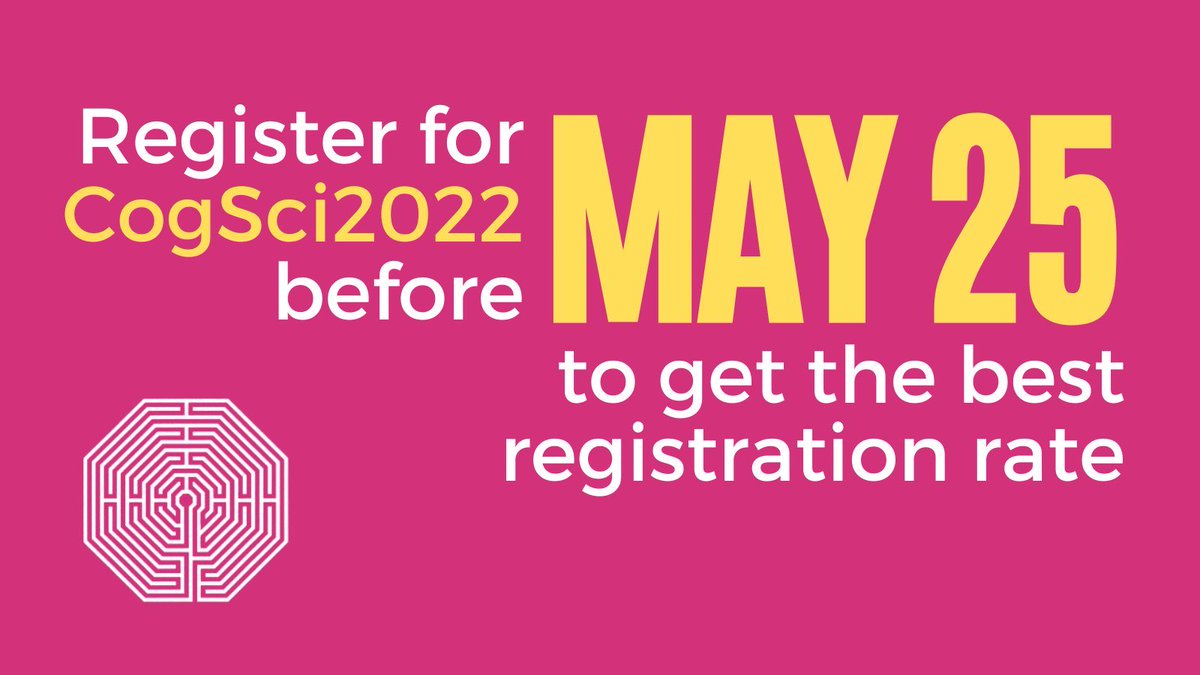 📣 LAST CALL!

Tomorrow is your last chance to get the ⭐️ BEST RATE ⭐️ registration for #CogSci2022

Register now to save money cognitivesciencesociety.org/registration/