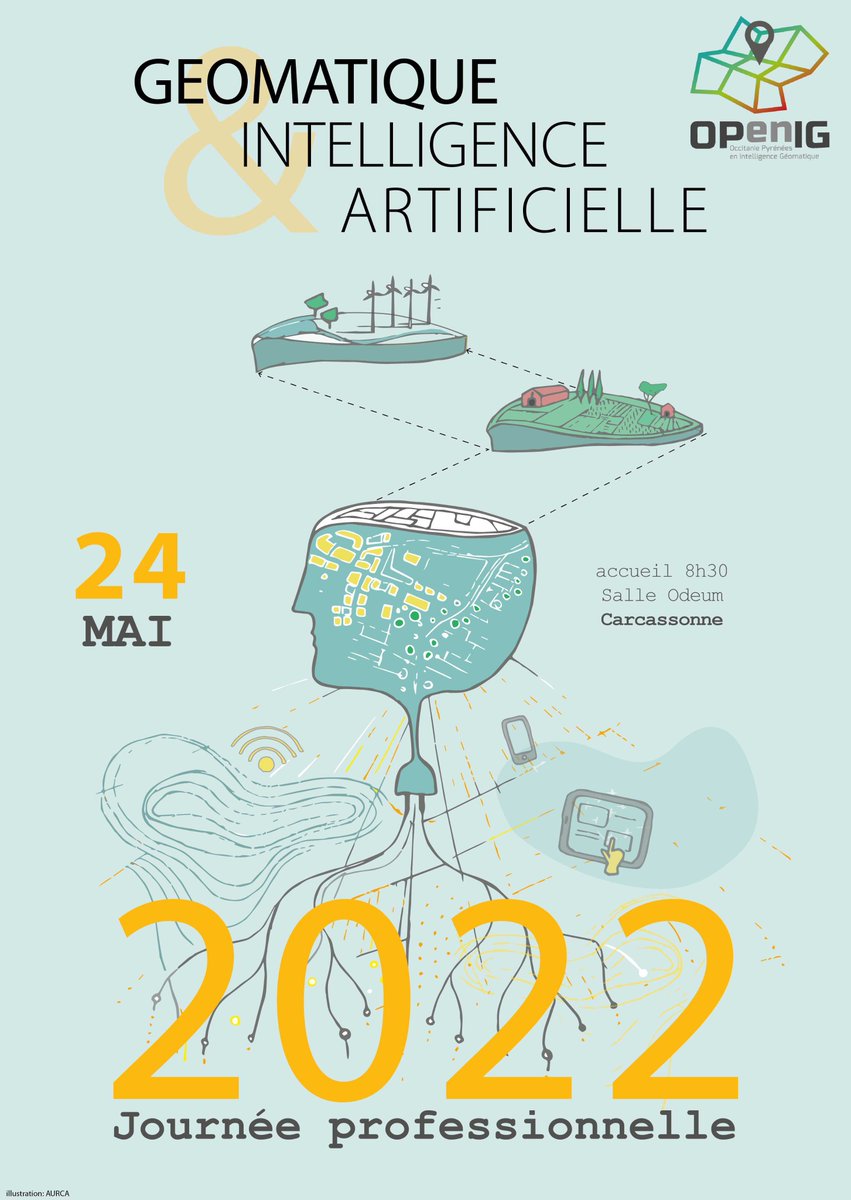 MurmurationSas's tweet photo. [🌍Journée Professionnelle 2022🛰️]

Nous sommes aujourd’hui présent à la journée professionnelle 2022 organisée par @IDG_OPenIG, à #Carcassonne. 
Nous y suivons les différentes interventions concernant la "Géomatique de demain: IA et changement climatique". https://t.co/XjObp2JNuQ
