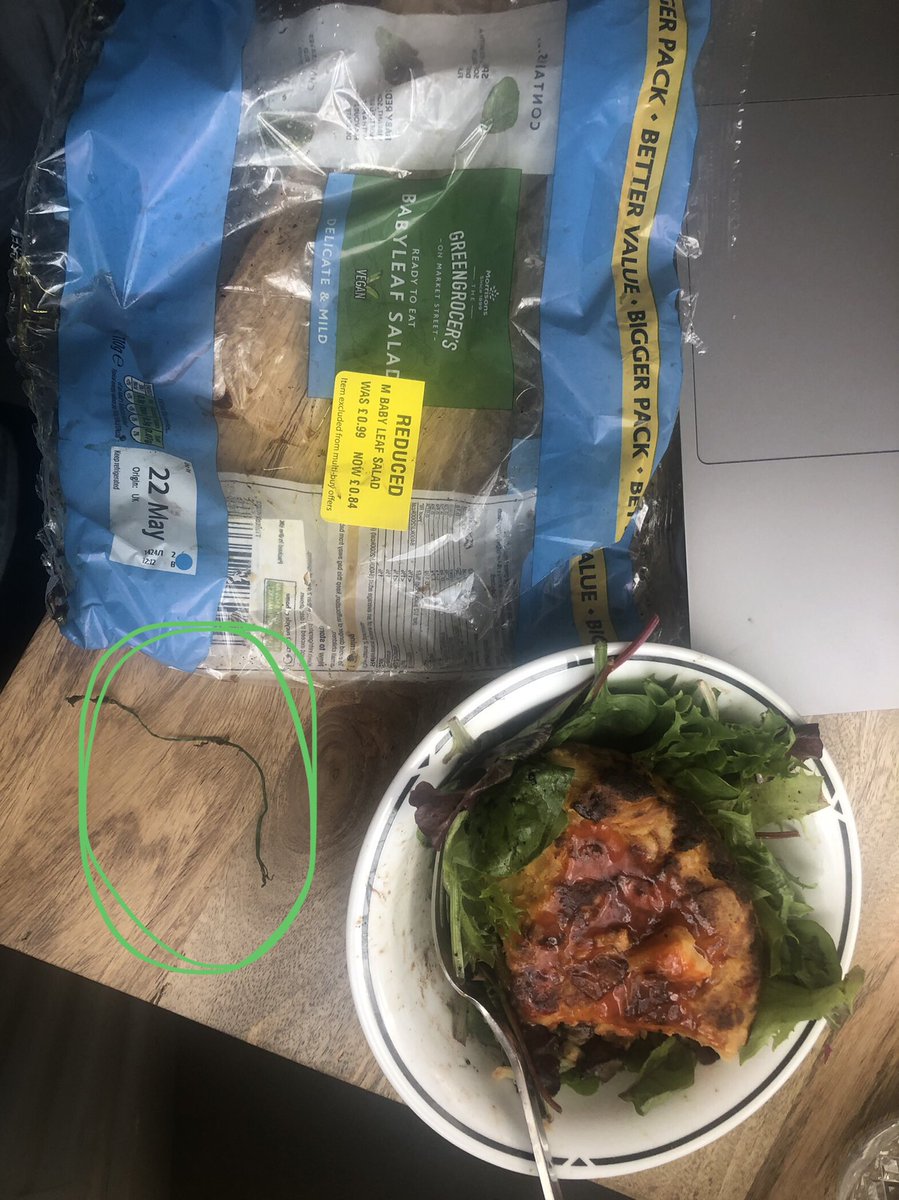 bfunky2's tweet photo. Looks like at least 5cm of plastic joined me for lunch today… thanks @Morrisons for almost choking me…. #morrisonsfail #plasticforlunch https://t.co/ai64gfXc0D