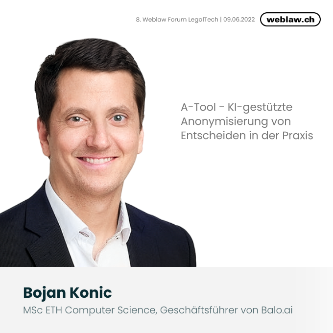 Weblaw's tweet photo. Bojan Konic zeigt am 8. Weblaw Forum LegalTech eine Anonymisierungslösung, die seit Anfang 2022 von Gerichten und der Verwaltung des Kantons Aargau für die zeitnahe und effiziente Veröffentlichung ihrer Entscheide genutzt wird.

https://t.co/g40WrNwFGx

#legaltech #weblawforum https://t.co/ACmdqKAmhe