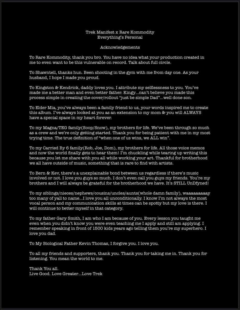 TrekManifest's tweet photo. Acknowledgments
#EverythingsPersonal https://t.co/JsxEHOHfq9