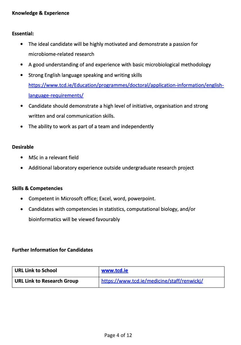 Currently recruiting a PhD student to work in the area of #cysticfibrosis, the airway #microbiome and #amr in my lab <a href="/ClinMicroTCD/">Clinical Microbiology, Trinity College Dublin</a> This is a 3-year PhD studentship (€18k stipend and EU fees) starting Sept 2022 <a href="/MicrobioSoc/">Microbiology Society</a> <a href="/MicrobiologyTCD/">MicrobiologyTCD</a> <a href="/GraduateTrinity/">Trinity College Dublin Graduate Studies</a> RT welcome