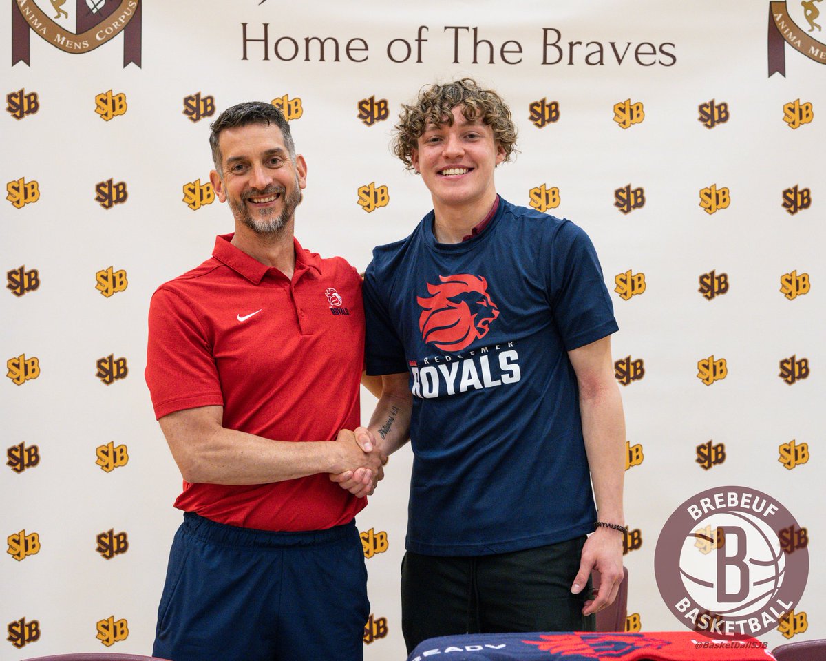 Congrats to SJB's <a href="/Parker_davis1/">pd</a> who has committed to play 🏀 for <a href="/RedeemerRoyals/">Redeemer Royals</a> this fall! Parker contributed greatly to SJB on and off the court during his time here. Can't wait to see you on the court this fall! #BeBRAVE <a href="/HWCDSB/">HWCDSB</a> <a href="/PrincipalSjb/">SJB principal</a> <a href="/DeanDiFrancesco/">Dean DiFrancesco</a> <a href="/Marconato21/">Lisa Marconato</a>