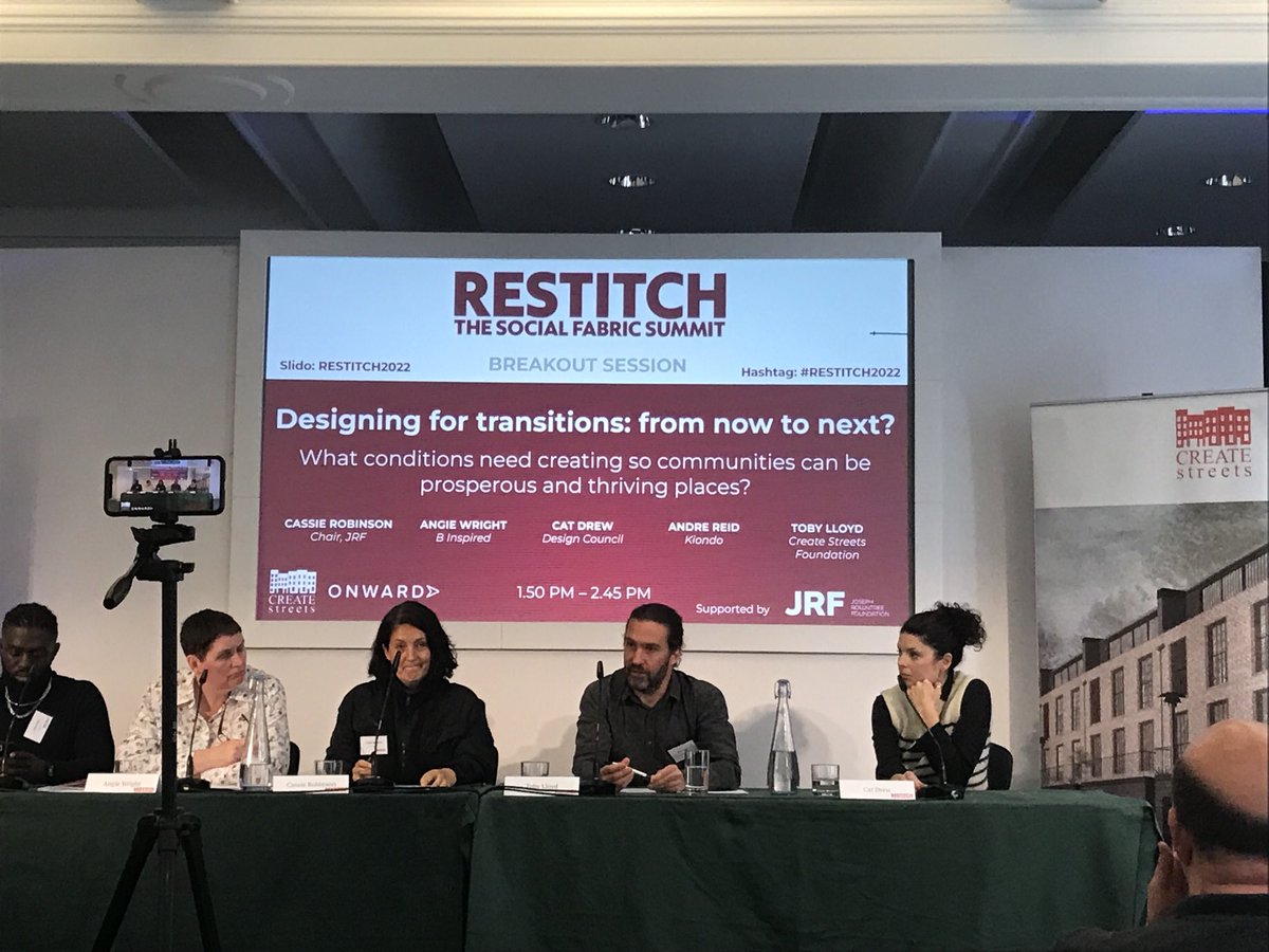 createstreets's tweet photo. The great @tobylloyd is on fire (🔥) on how “hidden wiring” forces too much reliance on road-building at the #DesigningForTransitions breakout session at #Restitch with @ukonward https://t.co/mzUIOqcCw6
