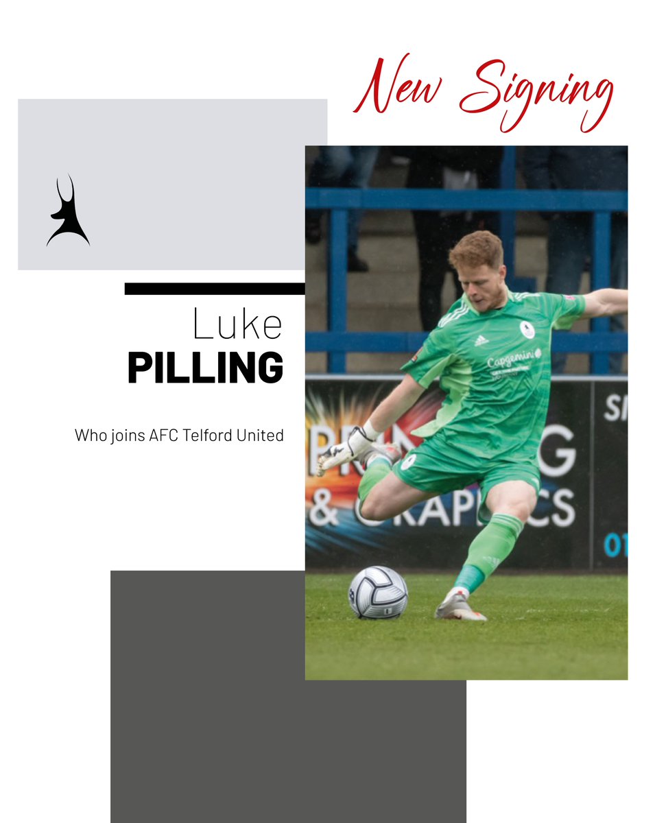 BREAKING ✍️ AFC Telford United are delighted to announce the signing of goalkeeper @lukepilling. The 24-year old has signed a new contract with the club keeping him at the New Bucks Head for the 2022/23 campaign. telfordunited.com/news/pilling-s… ⚫️⚪️