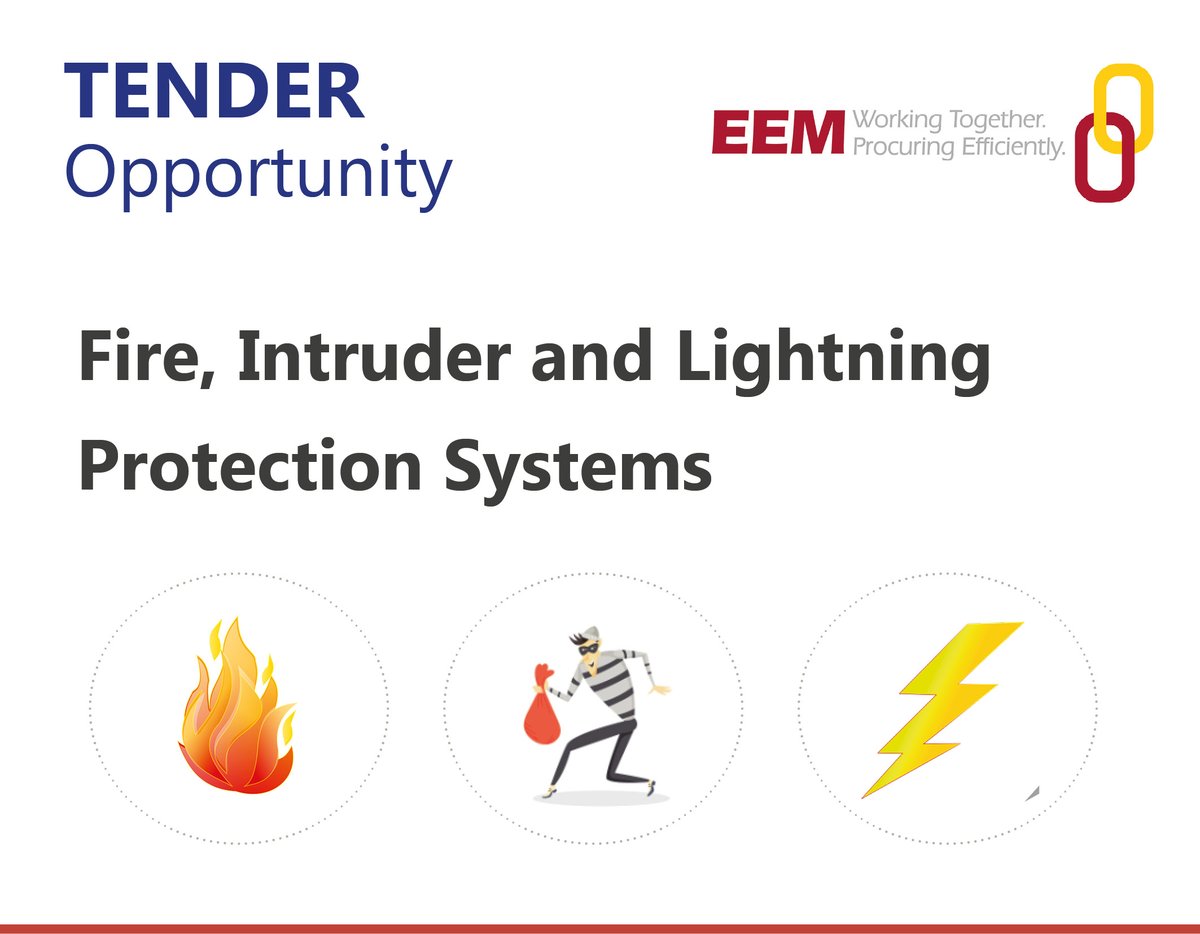 EEMLtd's tweet image. 📣 #TenderOpportunity to join our Fire, Intruder and Lightning Protection Framework which will be available for use by 260+ public sector organisations. 
Three lots: Midlands, London &amp;amp; National Coverage.
 
For info shorturl.at/jnpIW
Closes 1pm 15th July 22
#FireProtection