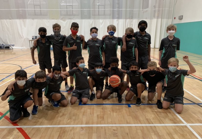 Raha_PYP_KCC's tweet photo. KCC Primary celebrating our very first inter-school fixture. U11 Basketball Teams making us proud and enjoying some victories, showing team spirit and continuing to learn. #KCCPrimary https://t.co/iBizHAABQg