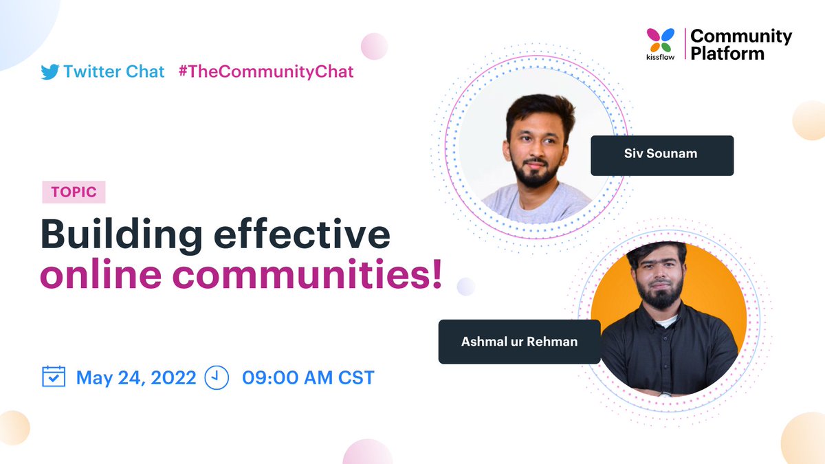KFCommunitySW's tweet image. Join us in welcoming our guest for todays&apos; #TheCommunityChat Twitter session @sivsouvam and @AshmalurRehman. 🚀 Welcome, we are happy to have you join us🥳