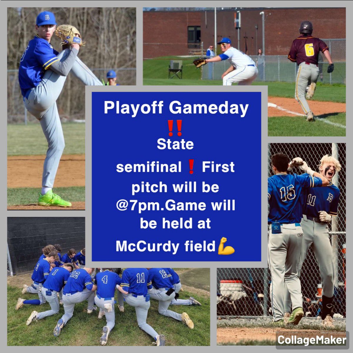 BlazersBasebal2's tweet photo. State semifinal Game‼️First pitch will be @7pm⏰.Game will be held at 📍McCurdy field in Fredrick MD.Come support our boys.
Link to get tickets➡️ https://t.co/q1lA43cDqP https://t.co/ll3Qkfyrvl