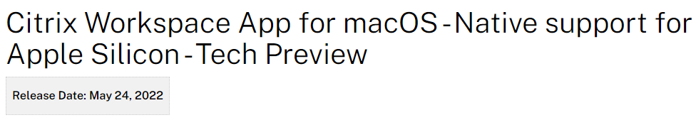 cstalhood's tweet photo. Download #Citrix Workspace App for macOS - Native support for Apple Silicon - Tech Preview < Citrix will soon deprecate the Citrix Workspace app for Mac that uses Rosetta emulation https://t.co/fRgSiaCd0q https://t.co/pe4RoGAdGl