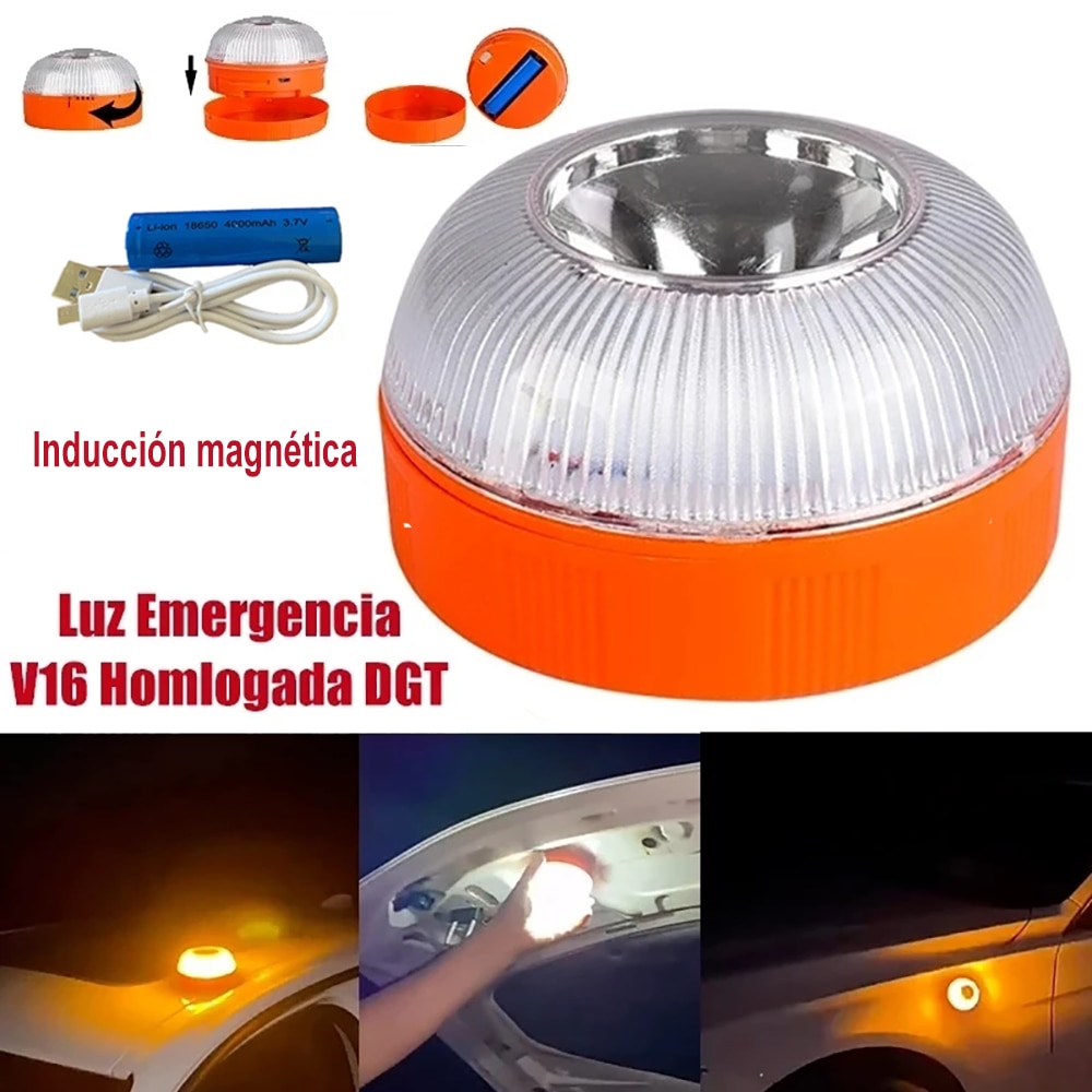 Deals From China on X: Relacionado: #emergencia  Luz Emergencia V16  Homologada DGT Auto Car Flashlight Magnetic Induction Rechargeable Strobe  Lamp for Traffic Bus 🚫 BEFORE: 19.73€ 🤑 Price: 13.81€ 👇👇👇👇👇👇👇👇  Aliexpress