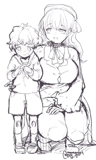 おねショタ描こうとして挫折した愛宕 鳥海ちゃん 以上 