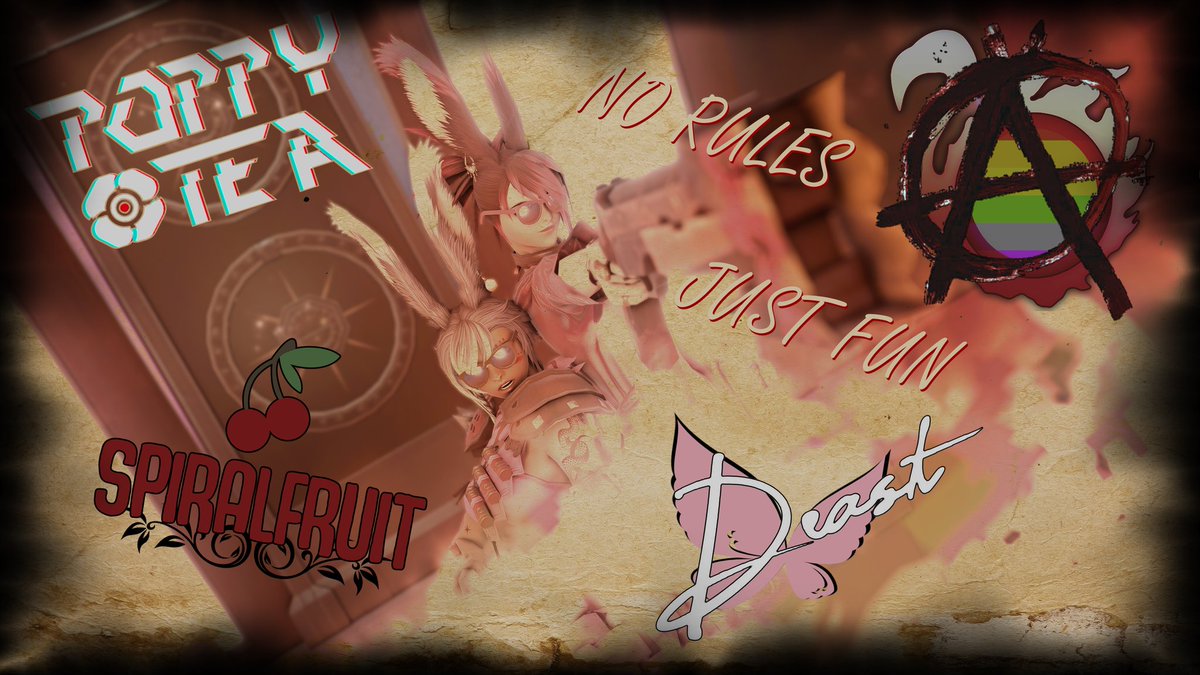FlamingoXIV's tweet photo. Light - Lich | Mist - Ward 14, Plot 45
Wednesday, 25 May 2022 19:00st

This week is round two of our special one off event that we hardly do ever! 
During our Anarchy nights, you do whatever whenever, however and wherever you want! It's ANARCHY baby! https://t.co/2qC7ksmKhn