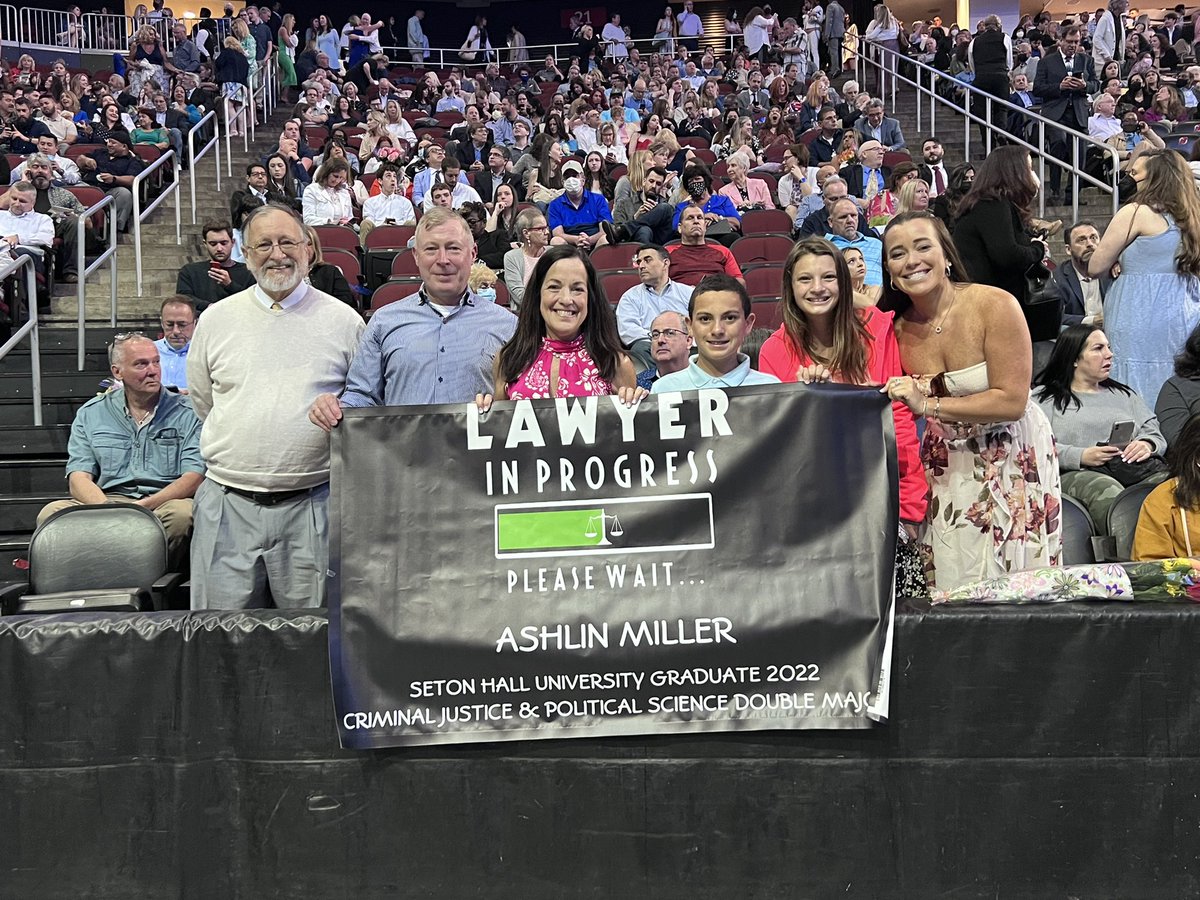 brianakathleenn's tweet photo. #setonhall2022 Yay Ashlin Miller future lawyer we love you and are so proud! Raise the bar! 🎓💙 https://t.co/wdlwDMqPsX