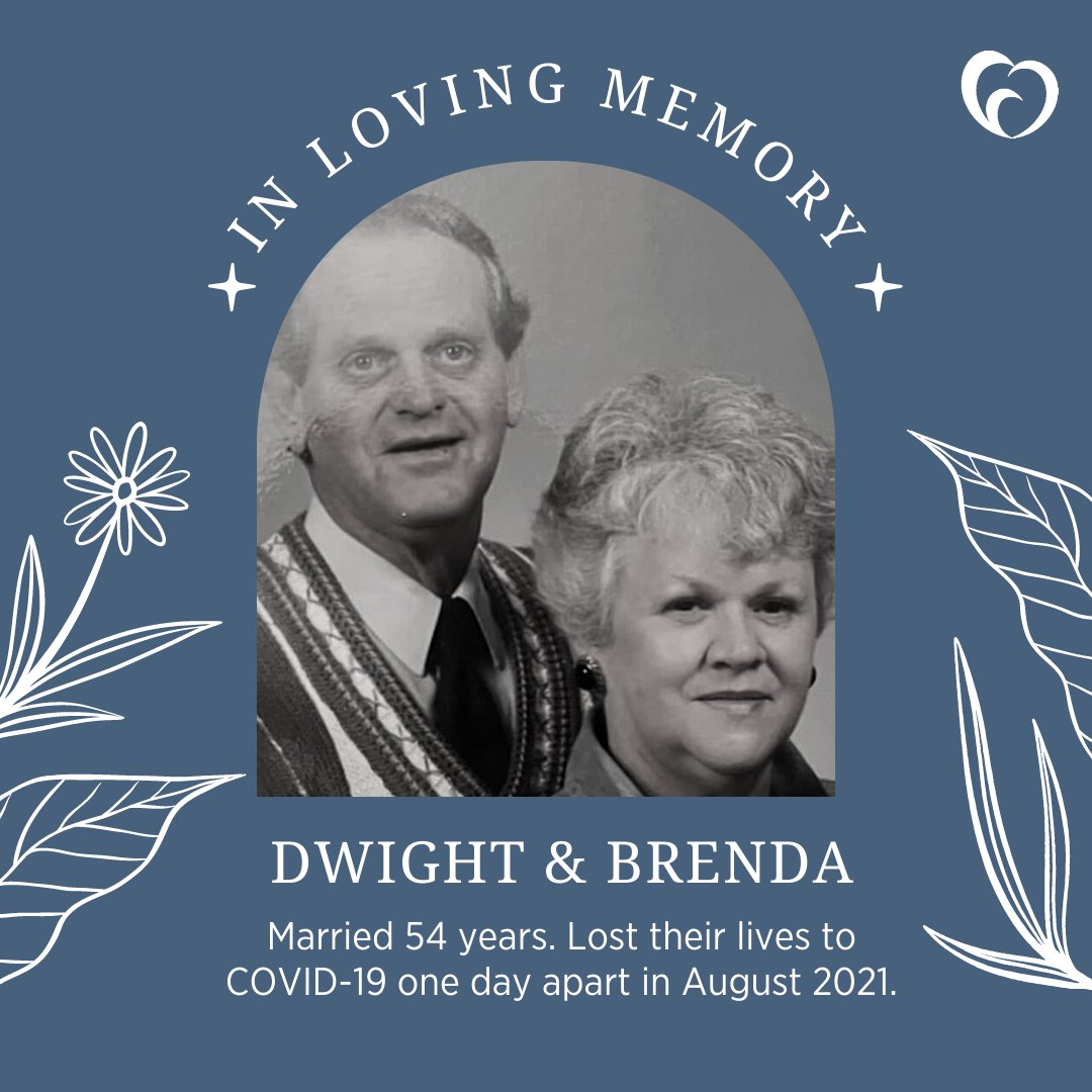 Vaxyourfam's tweet photo. Dwight &amp; Brenda were married for 54 years before they lost their lives to COVID. They loved spending time with family, especially grandchildren. We're thinking of them today &amp; what it means that 1million in the US have lost their lives.🕯 #MyOneInAMillion
https://t.co/0ovhUcK1Z0 https://t.co/inEsrJibFT