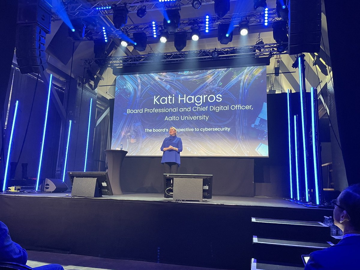 NikkoTakala's tweet photo. Kati Hagros, @AaltoUniversity: How to open the door to the #board:
▪️Stop talking tech jargon
▪️wake up with facts
▪️get at least half on your side
▪️talk investments and business risks
▪️talk about the future - trends and threats.
#FutureProofSecOps #cybersecurity @NixuHQ https://t.co/cX0x6dALQq