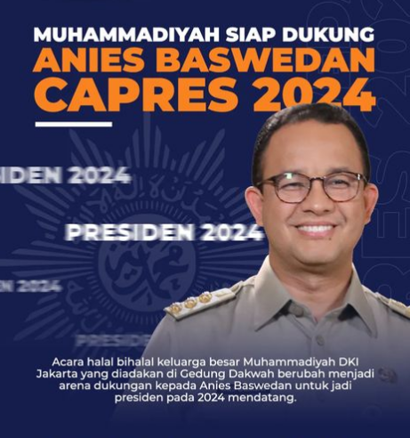bukupembaharu's tweet photo. Ada yang coba seret-seret Muhammadiyah seolah mendukung capres Anies Baswedan, misalnya di medsos gambar ini.

Padahal kapasitas Muhammadiyah DKI mengundang Pak Anies sebagai Gubernur DKI, dan itupun tidak datang karena kabarnya menerima tamu lamaran putrinya. 

UTAS ANALITIK https://t.co/gTXhvbBwXj