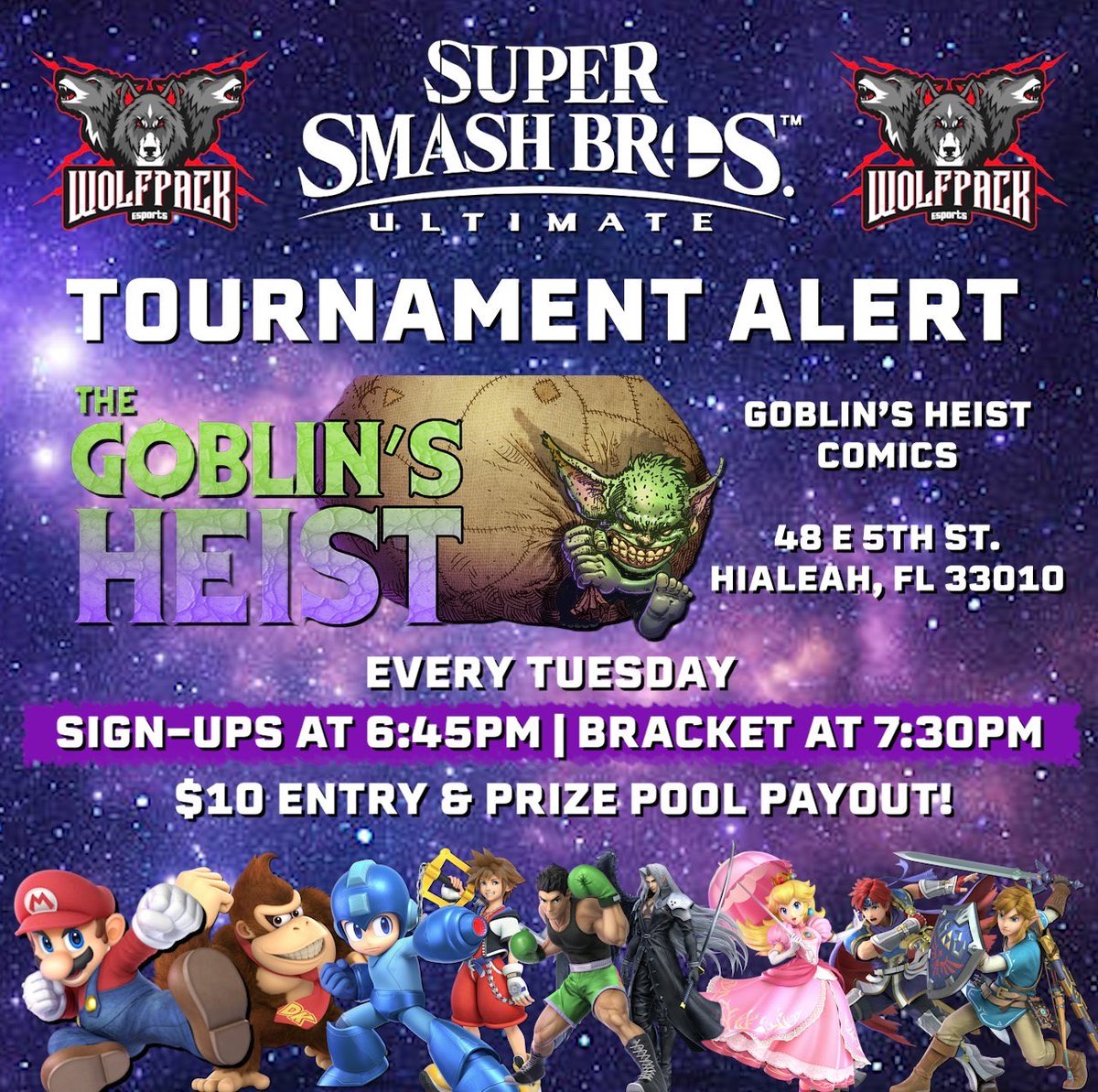 FLUSummit's tweet photo. Tonight is our smash ultimate weekly tournament! Make sure to pre register using the link below! 

https://t.co/AFt0lmormP https://t.co/lE3mwfJYQE