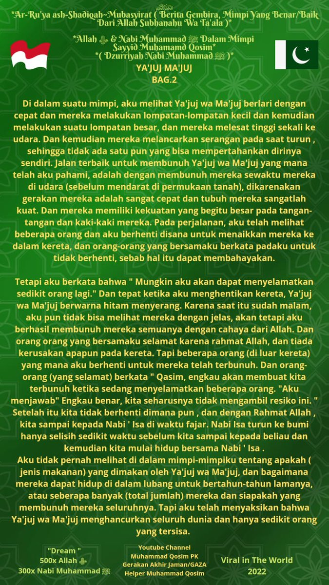 Mohammad Qosim dream