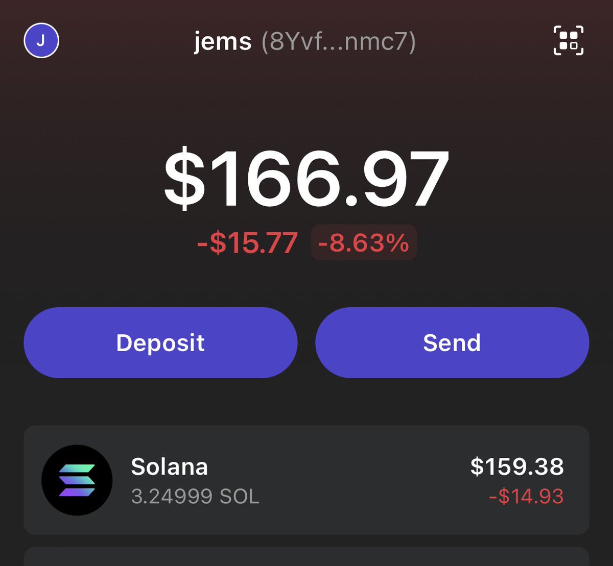 0xjems's tweet photo. Starting a 3.25 -> 100 SOL challenge today on a fresh wallet. 

Will be sharing ALL of my plays on Twitter.

Who’s in? 👇 https://t.co/nfZ5ZHTCa1