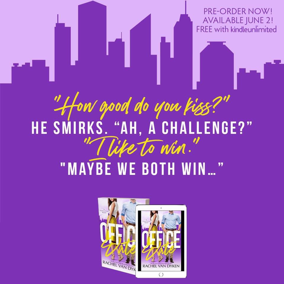 #OfficeDate, an over-the-top, laugh-out-loud, standalone, #RomanticComedy by @RachVD , releases June 2! geni.us/OfficeDate #PreOrder #KindleUnlimited #RomCom #EnemiesToLovers #OfficeRomance #TheEmoryGames #MaxIsBack #RVDBlogger @loveaffairwfict