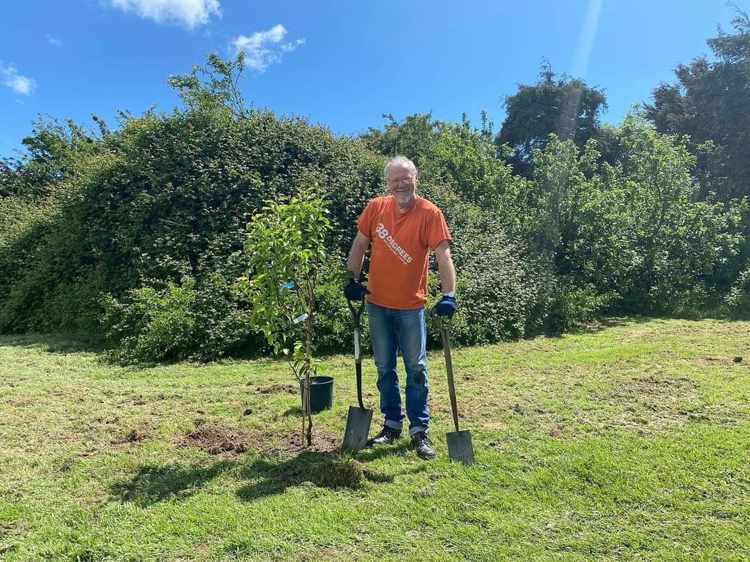 Magnificent Mike has put the first of the 5 fruit trees into the area that will be the wildflower area. The Williams pear will be accompanied by cherry and apple also. We are very grateful that Langney Primary will be appointing tree guardians to oversea the welfare of the trees.