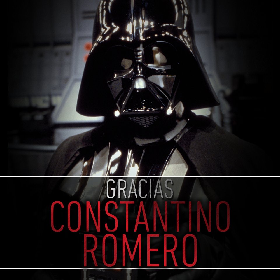 StarWarsSpain's tweet photo. Celebramos a Constantino Romero en el que hubiese sido su 75 cumpleaños. Gracias por ser nuestro Darth Vader. Gracias por tu voz legendaria. Que la Fuerza te acompañe... siempre. https://t.co/jl6en4HUDV