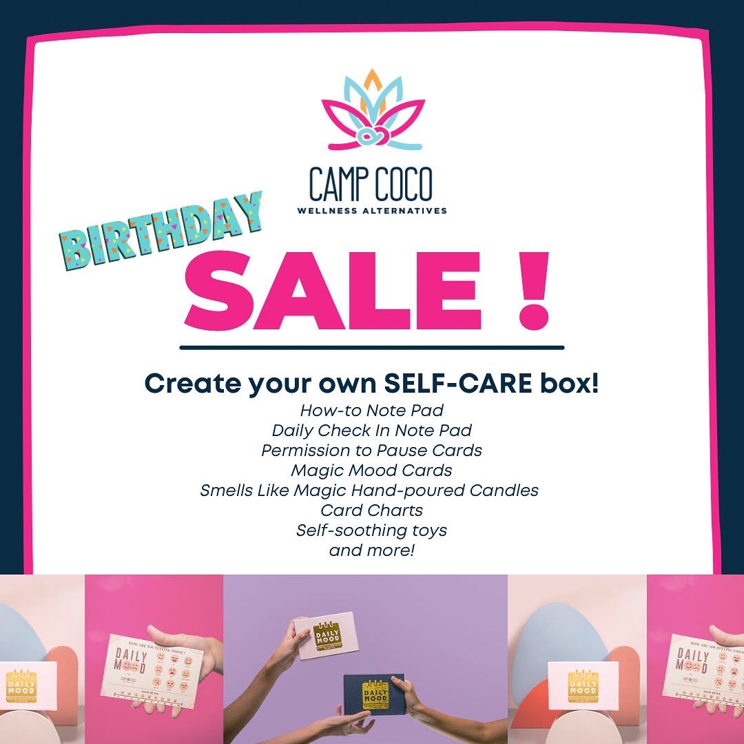 campcocosays's tweet photo. It’s our 4th birthday and we’re celebrating with a birthday pop-up at the BGC Arts Center this Saturday, May 28! 🎉

Create your own self-care box by Daily Mood ! 🎁 It’s a birthday sale so get this sweet deal only at the pop-up! 🏷🎉 @bydailymood https://t.co/lWTSxIu4qu