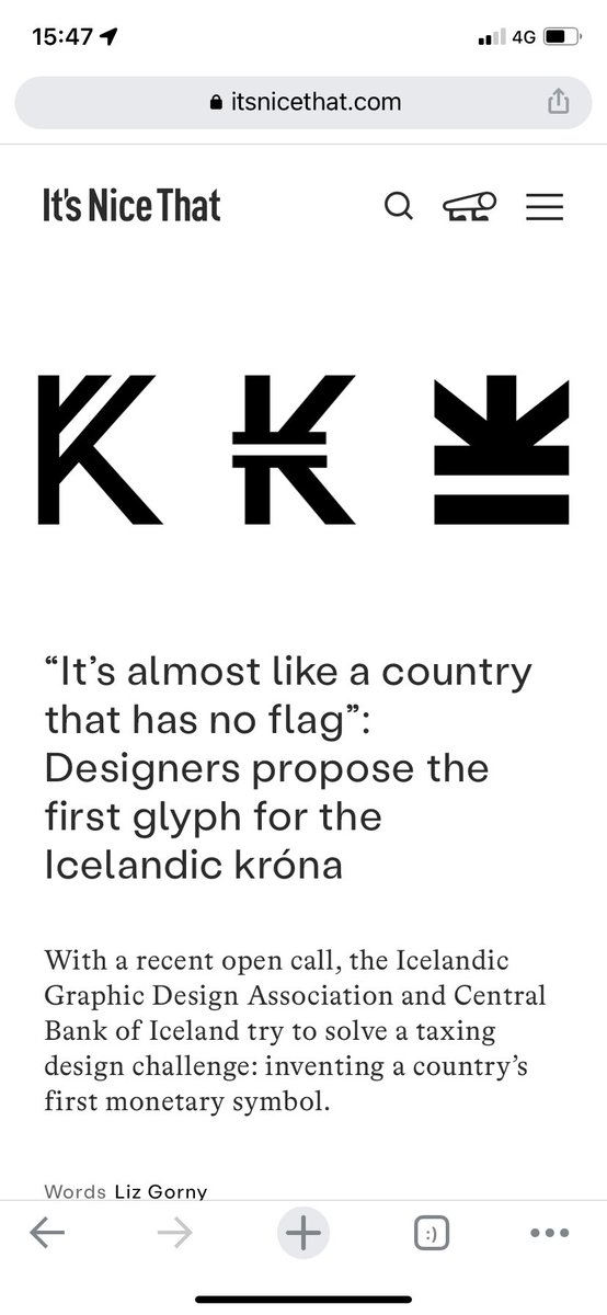 Thanks for the feature on the Króna glyph <a href="/itsnicethat/">It's Nice That</a> 🙏

itsnicethat.com/news/icelandic…