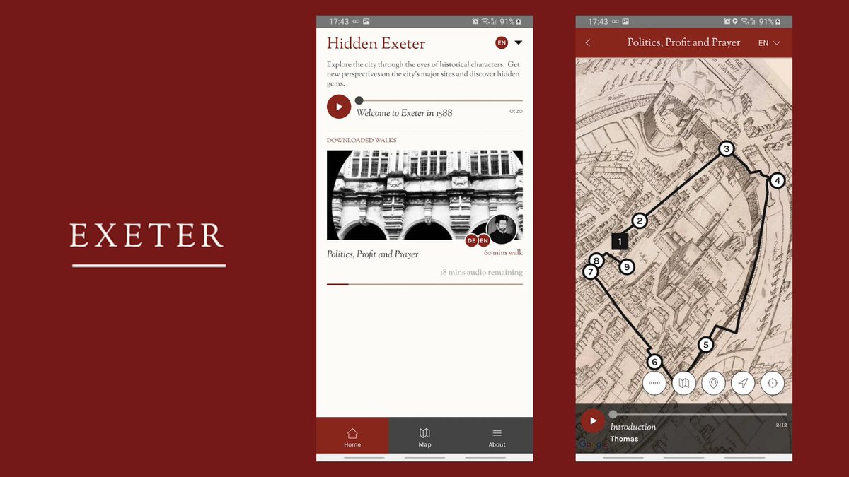 Exe_Innovation's tweet photo. If you haven't checked it out already, download the #HiddenExeter app today!
This @UniofExeter collaborative project gives you a unique perspective on the major sites in #Exeter and helps you discover places off the beaten path.
#EnglishTourismWeek22
https://t.co/vQyMl3iKyG https://t.co/Bxrh6ZotVn