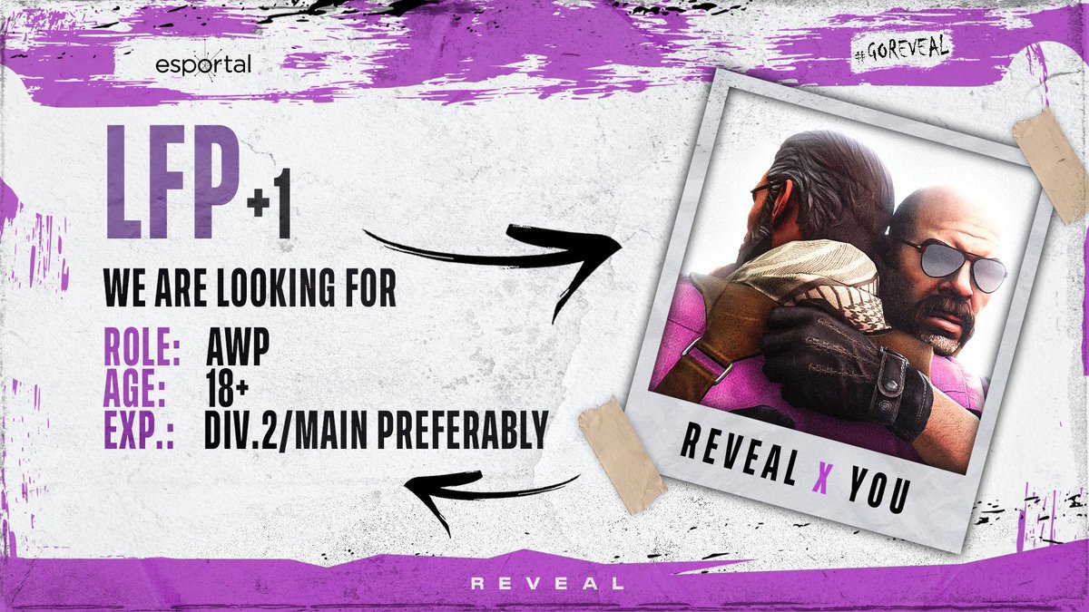 RVMultigaming's tweet image. 🔥LFP+1🔥

Nach dem erfolgreichen Aufstieg des Main Teams sind wir nun auf der Suche nach einer AWP.👋

Ein ganz dickes Dankeschön an @s1lascsgo für diese erfolgreiche Season!💜

Bewerbung per DM oder add
steamcommunity.com/id/Reveal_Xenox

RT=+ELO

#GoReveal #LFTCS #LFT #ESLMby99DMG #CSGO