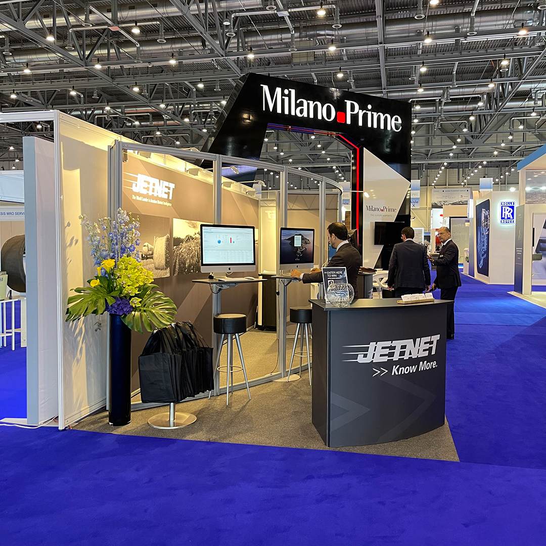 JETNETLLC's tweet photo. The JETNET team is on hand at #EBACE2022, booth #X112 to provide demos of our Marketplace and Flight Insights tools. Test the highest level of analytical solutions in business aviation. #KnowMore https://t.co/pgXPxMTdtQ