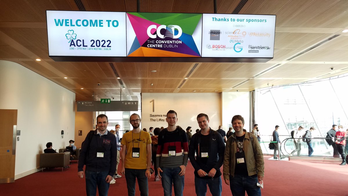 It's been a great start to the week for the AppTek #MT and #NLU Science Team at #ACL2022 in #Dublin! Lots of exciting developments are underway for #AI-enabled #HLT!
