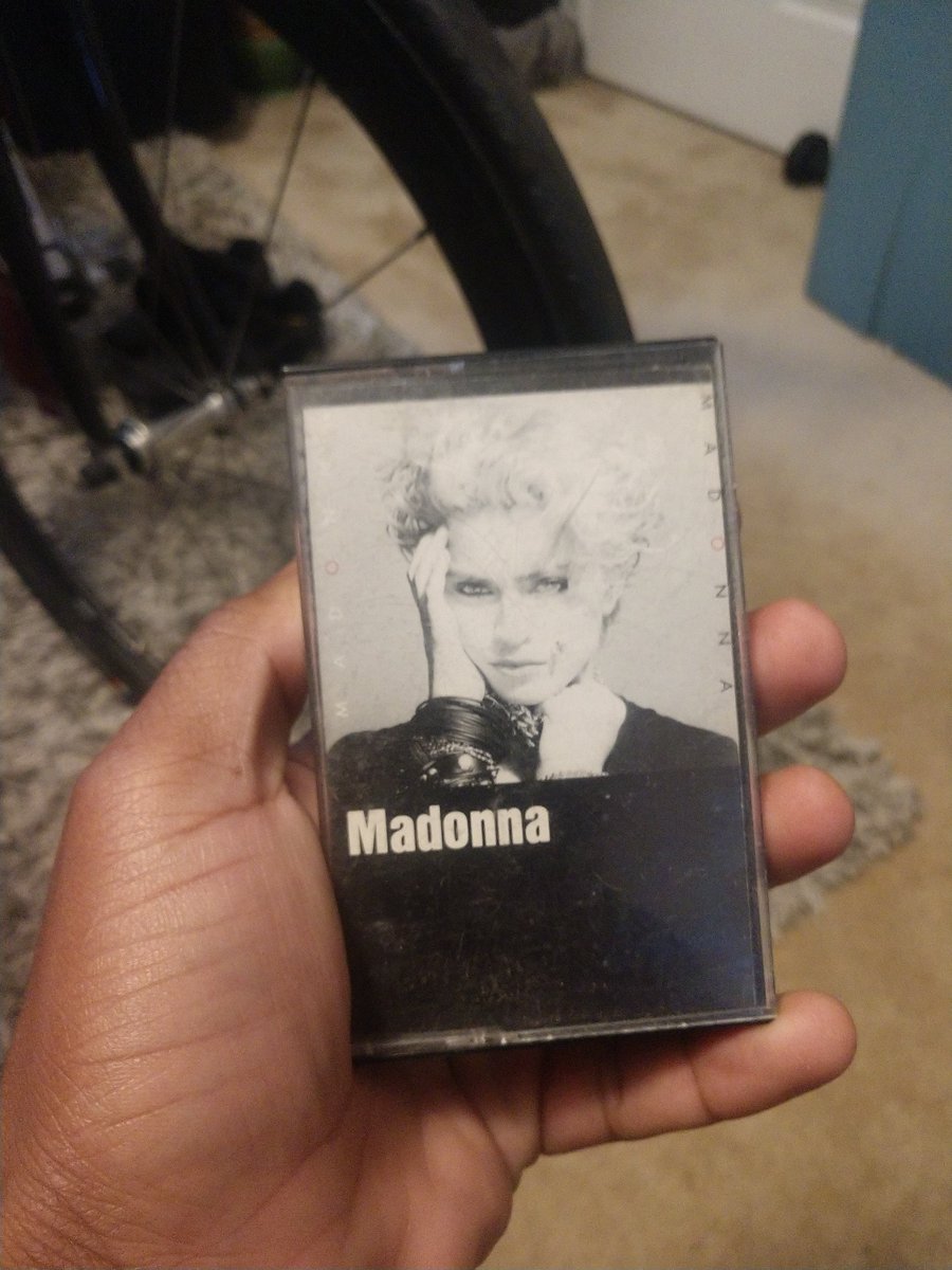 Madonna's debut album was dope. A lot of people don't know she writes, produces & can play multiple instruments. This tape dusty but found it in my storage. #Madonna