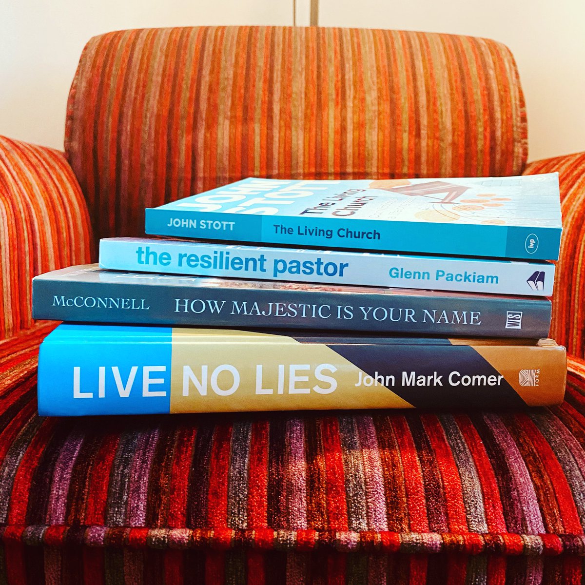 ray_mcclure89's tweet photo. This is my reading list for the summer. 

1. John Stott :  The Living Church
2. @gpackiam  : The Resilliant Pastor 
3. Walter L. McConnell : How majestic is your name
4. @johnmarkcomer  : Live No Lies 
5. @jsalanwilson : The Crucible of Leadership (when it arrives). https://t.co/mBPuUdV9fr