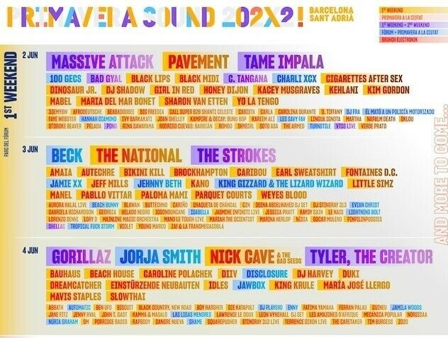 mattgsully's tweet photo. I've got 2 tickets to #PrimaveraSound in Barcelona for June 2-4. If any of y'all got friends who want discounted or free tickets to this, hmu! Zoe and I just don't want them to go to waste. #Primavera #PrimaveraSound2022 https://t.co/4jhtWIcihl