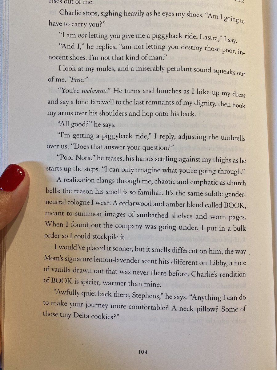 jbrivard's tweet image. Ah!!  @CommodityNotes shout out to my all time fave scent in the new Emily Henry book; gonna go re-apply now ❤️