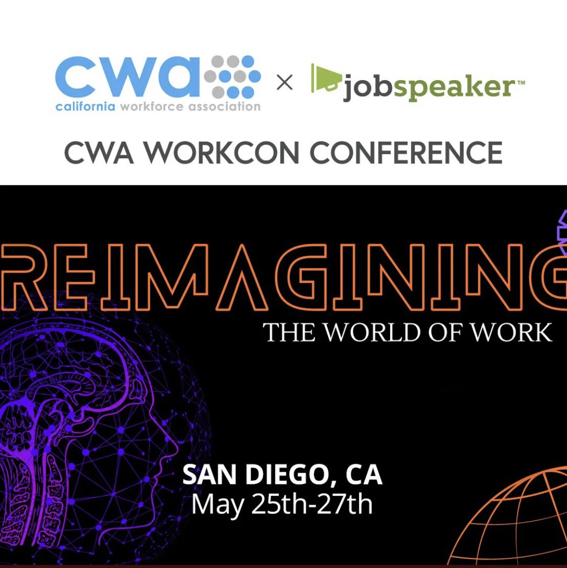 jobspeaker's tweet photo. We are so excited to back with #CWA at the #WorkCon2022 Conference this week in San Diego! If you're here, we would love to have you join us for our session "Partnering to Make Your Training Programs More Accessible within Your Community" tomorrow, Wednesday May 25th, at 2.30pm! https://t.co/aKiLjrweRp