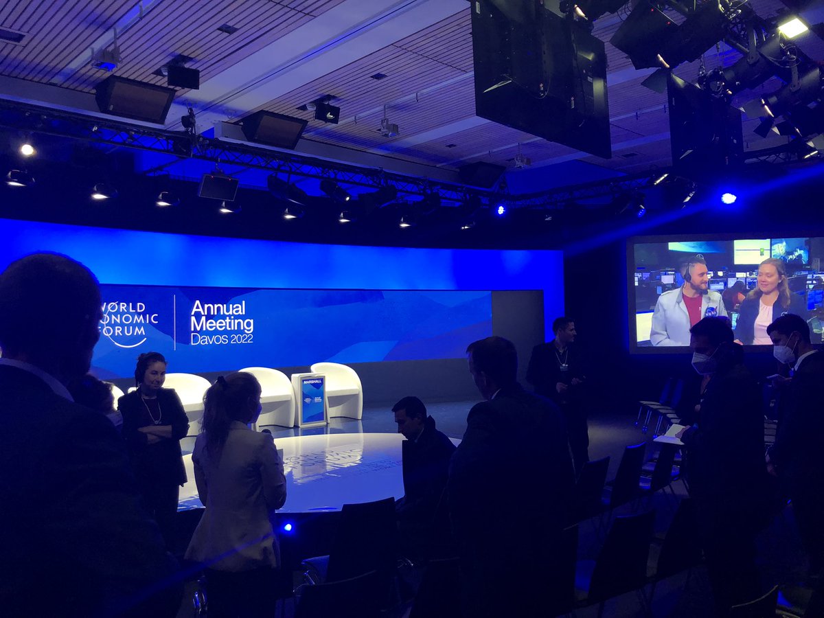 Bernhard_Weyhe's tweet photo. #WEF22 in Davos & ambitious #SpaceProgrammes with ESA DG @AschbacherJosef & @AstroSamantha live from Space - tomorrow, 25 May, 16-17h CEST, in room Sanada! It’s gonna be great fun! Solid event preps this evening by @wef @esa @NASA @andrewrsorkin @CNBC + coll. https://t.co/ZVauz18lbh