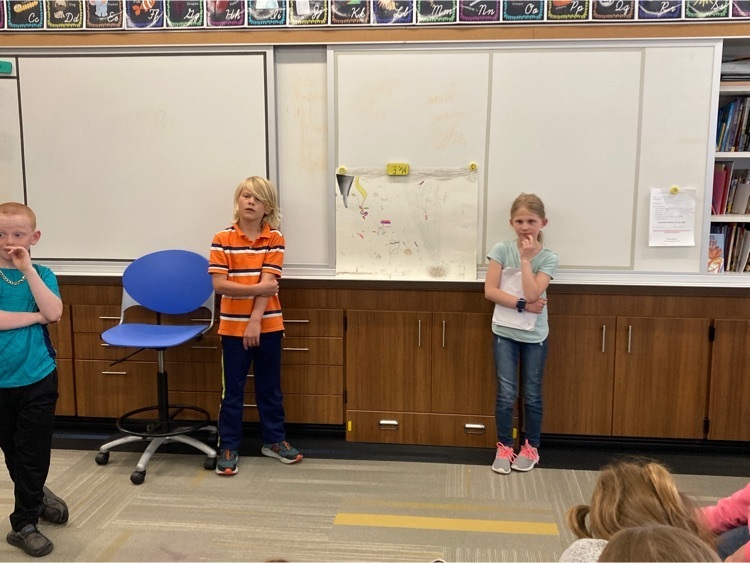 Third grade students learned about weather and climate during the fourth quarter. They made posters and gave presentations on the weather phenomena they researched.