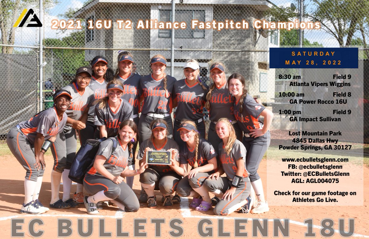 ECBulletsGlenn's tweet photo. @CoachGrampp_ You always know there will be great talent to see in ATL! Come check out the PGF Memorial Day Classic at Lost Mountain this weekend!
@EastCobbBullets @PGFnetwork @thealliancefp https://t.co/SPWLPKBjWM