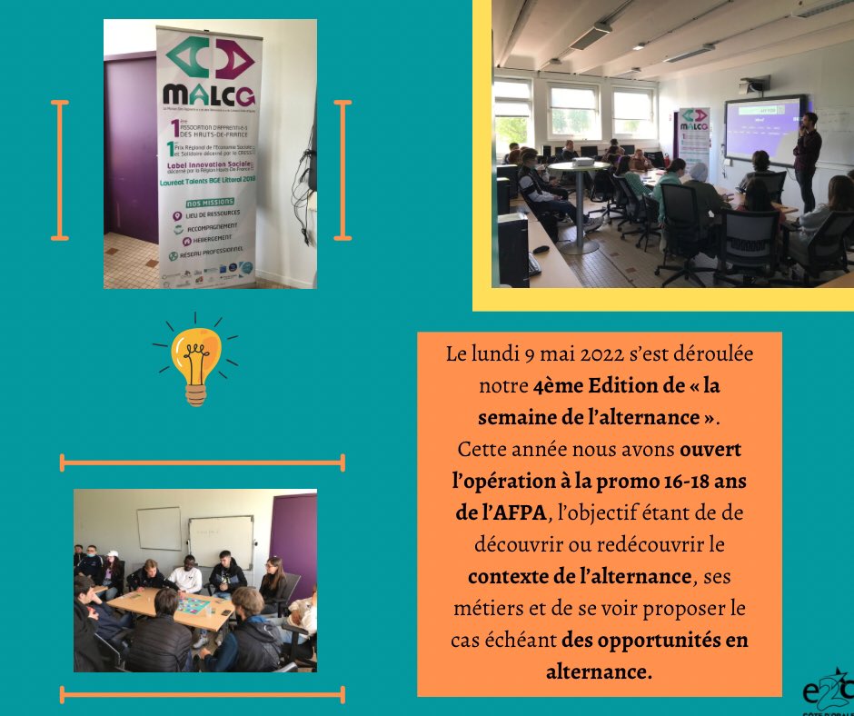 4ème édition de la semaine de l’alternance 

Merci à <a href="/DieuxLawrence/">Lawrence Bourguignon</a> et à son équipe de Malco  qui ont présenté à une quarantaine de jeunes participants les contrats d’apprentissage de façon ludique grâce à leur plateaux de jeux.

@ReseauE2CFrance <a href="/eedk_fr/">Entreprendre Ensemble</a>