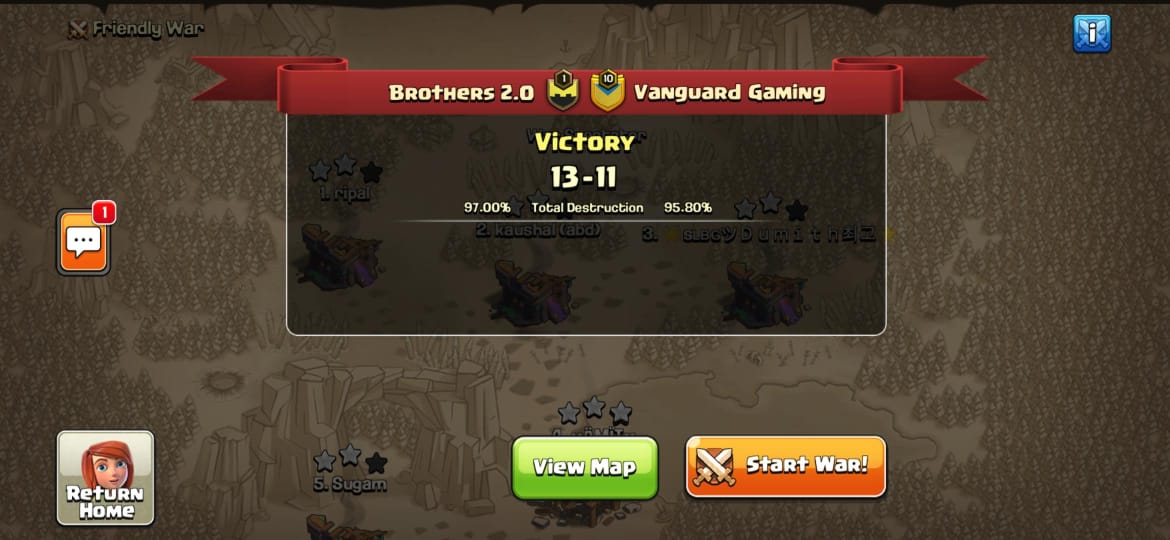 Our defences hold strong and steady yet again, as we bring down the goliath <a href="/VGTeamGG/">Follow @VanguardGaming</a> in the UB finals of <a href="/MrsMujtaba6/">Stephanie</a> @StephanieDrM1 Stephanie cup. Meanwhile,  we also get the queen pass and book our place in the main event🔥 🤩🕺
#clashofclans #clashesports #cocesports #coc