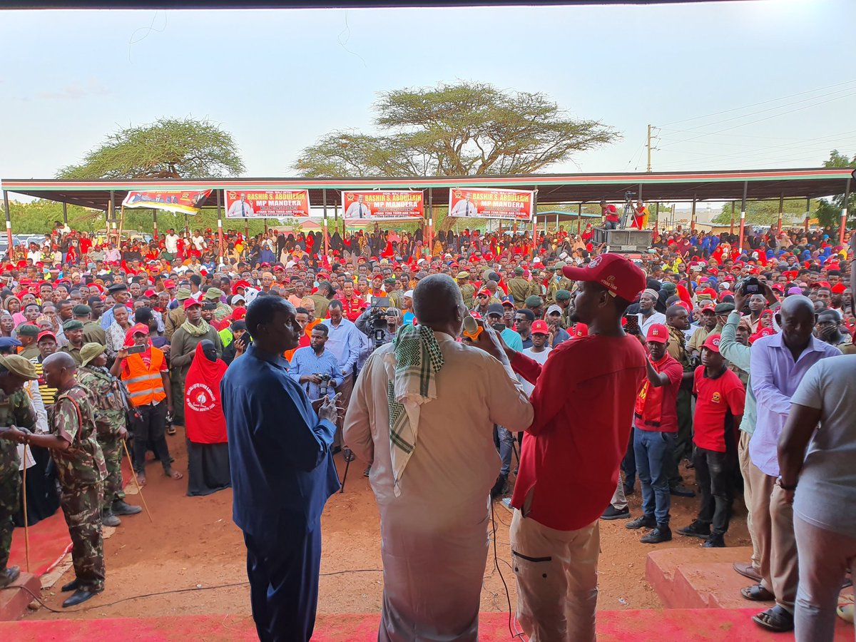 Mamoth Rally in my home town Rhamu. Amazing crowd. 

Amb. Bishar A Hussein