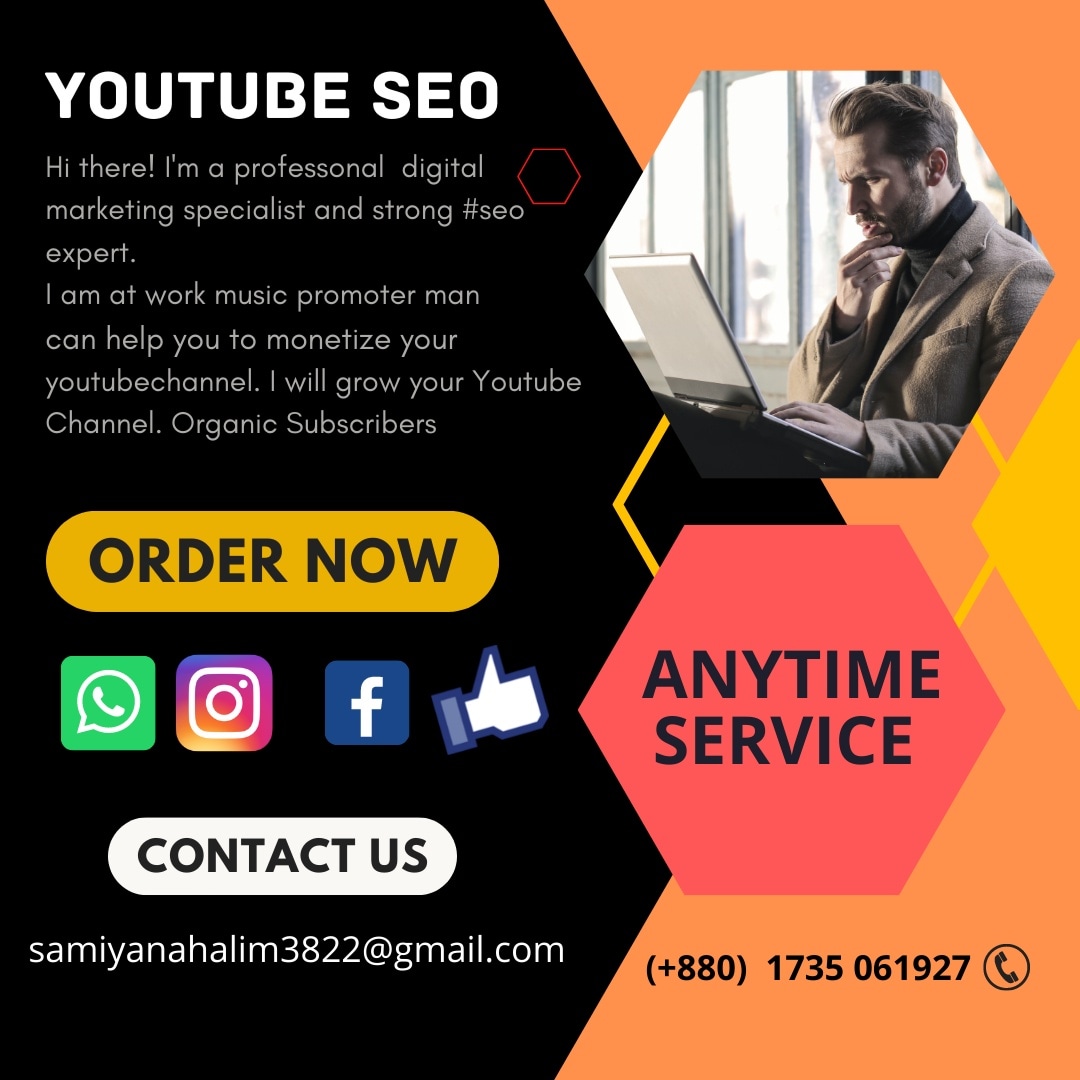 EarningAgency's tweet photo. Hi there! I'm a professonal  digital marketing specialist and strong #seo expert.
I am at work music promoter man 
can help you to monetize your
youtubechannel. I will grow your Youtube Channel
Organic Subscribers
Order now or feel free to ask me any question
if you have, Thanks. https://t.co/pHFNHRv2RJ