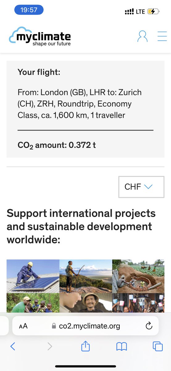 My commitment to #climateprotection: I offset CHF 11.00 for my flight to Davos with <a href="/myclimate/">myclimate</a> co2.myclimate.org/myco2/cpmcH