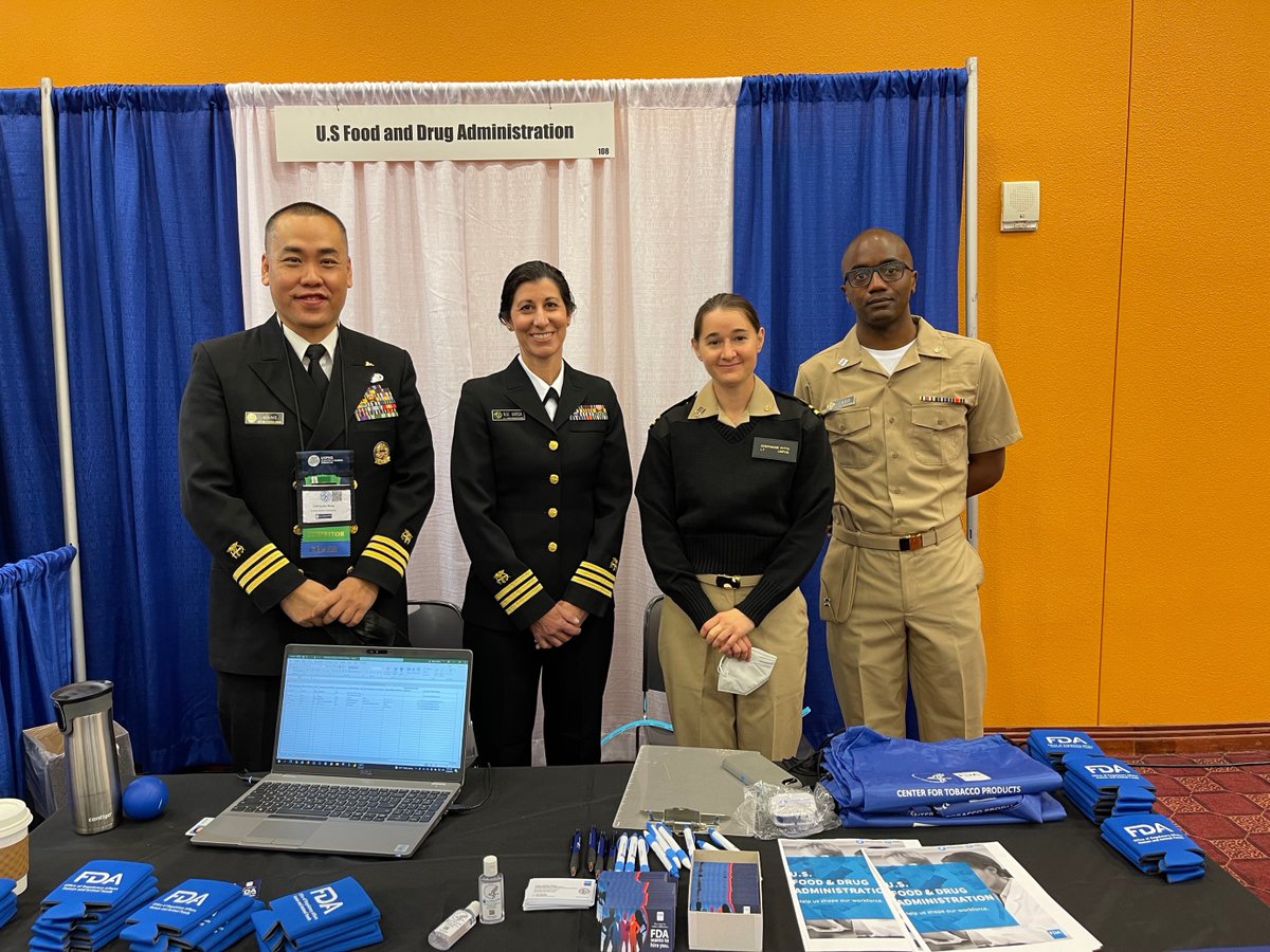 FDAJobs's tweet photo. Say hello 👋 to a few of #FDA's U.S. Public Health Service Commissioned Corps Officers at this year's USPHS Scientific & Training Symposium in Arizona! #USPHS2022 #coausphs #phscof #USPHS #usphscc @phscof @usphscc @COAUSPHS https://t.co/ZcIGIlXpSe